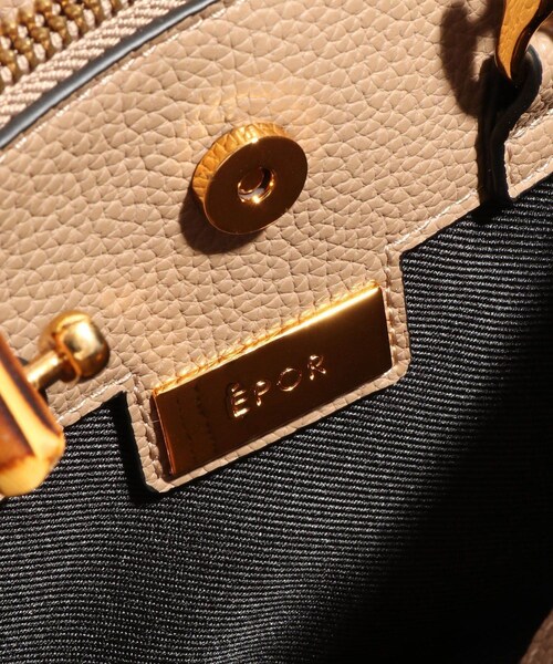 ROPE'（ロペ）の「【E'POR】BAMBOO BAG Mini/超軽量・26SSS新色追加（ハンドバッグ・レディース・ブラック系/オフホワイト/ベージュ系/キミドリ・F）」の17枚目の写真