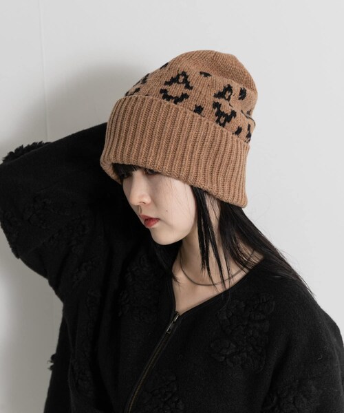 THE GOODLAND MARKET（ザグッドランドマーケット）の「AIGLE EXPERIENCE BY ETUDES STUDIO　スノーフレーク ビーニー（ニットキャップ/ビーニー・レディース・ESPRESSO/M.BLUE・one）」の4枚目の写真