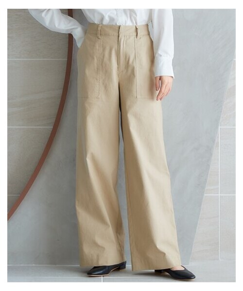 nissen（ニッセン）の「大きいサイズ　ベイカーパンツ　miclat（パンツ・レディース・ベージュ/黒・L/LL/3L/4L/5L/6L/8L/10L）」の11枚目の写真
