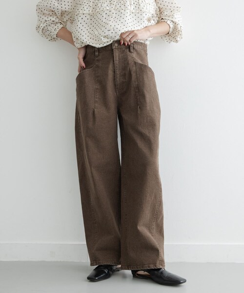 URBAN RESEARCH Sonny Label（アーバンリサーチサニーレーベル）の「カーブポケットデニムパンツ（デニムパンツ・レディース・ブラウン/インディゴ・36/38）」の4枚目の写真