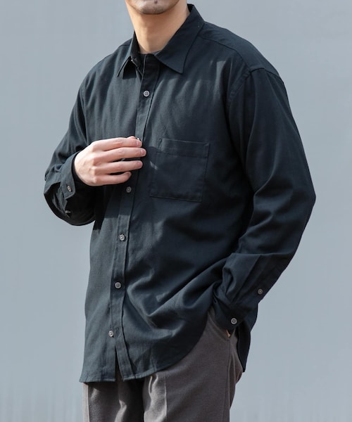 URBAN RESEARCH ROSSO(アーバンリサーチロッソ)の「『蓄熱 / XLサイズあり』アーバンリラックスサーモネルレギュラーシャツ(シャツ/ブラウス・メンズ・IVORY/NAVY/BLACK/LIGHT GRAY/INDIGO/DARK BROWN・S/M/L/XL)」の4枚目の写真