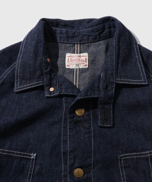 ADAM ET ROPE'（アダムエロペ）の「【BONCOURA/ボンクラ】カバーオール（デニム）（デニムジャケット・メンズ・ネイビー・38/40/42）」の6枚目の写真