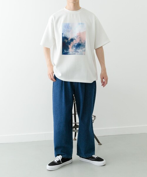 ITEMS URBANRESEARCH（アイテムズ アーバンリサーチ）の「Art Graphic ポンチTシャツ Dewy（Tシャツ/カットソー・メンズ・WHT/BLK・M/L）」の9枚目の写真