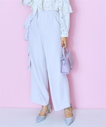 marun | ＜大きいサイズ＞サイドラッフルワイドパンツ　marun(スラックス)