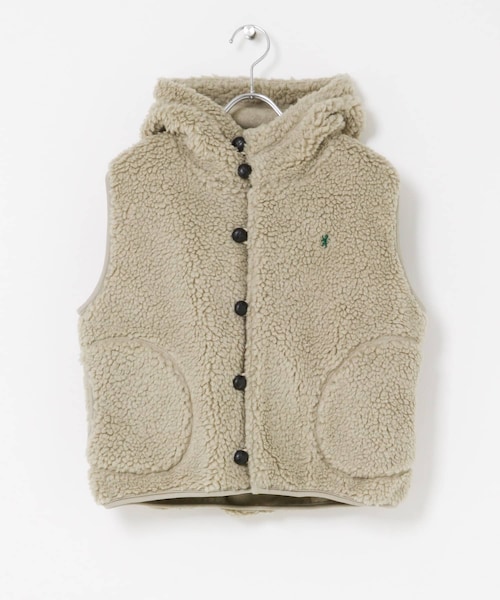 URBAN RESEARCH DOORS（アーバンリサーチドアーズ）の「GYMPHLEX　BOA HOODED SHORT VEST（ベスト・レディース・OYSTER/TAUPE/NAVY・14）」の2枚目の写真