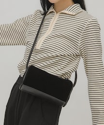 KBF | ステッチデザインベロアミニBAG(ショルダーバッグ)