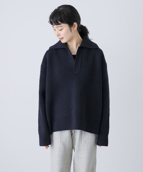 かぐれ（カグレ）の「STUDIO NICHOLSON　NASH（ニット/セーター・レディース・CRIMSON/D NAVY・0）」の10枚目の写真