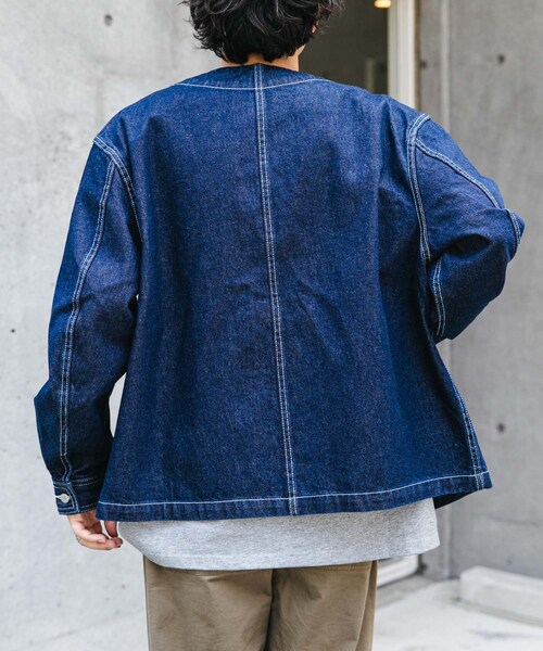 URBAN RESEARCH DOORS（アーバンリサーチドアーズ）の「FORK&SPOON　JFデニムノーカラージャケット（デニムジャケット・メンズ・ONEWASH/USED・4/5）」の7枚目の写真