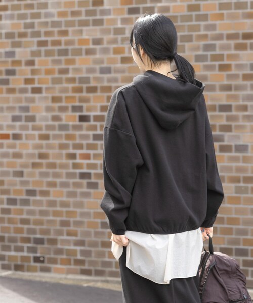 EKAL（エカル）の「ウォームドジャージフーディー（その他トップス・レディース・アイボリー/ブラック/ブラウン・one）」の18枚目の写真