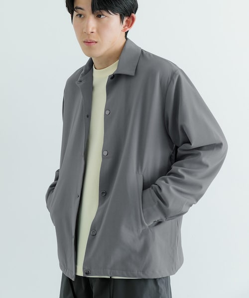 ITEMS URBANRESEARCH(アイテムズ アーバンリサーチ)の「『セットアップ対応』ウォッシャブル×クールタッチ TRコーチジャケット(ブルゾン・メンズ・CHK/BEG/GRY/BLK・M/L)」の2枚目の写真