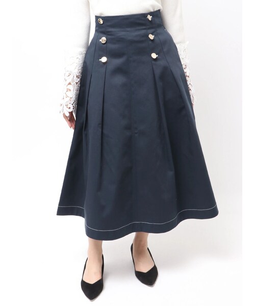 TONAL（トーナル）の「【Dickies別注】マリンタックフレアスカート（スカート・レディース・グレー/ダークグリーン/ネイビー/ブラウン/ベージュ/ダークブラウン・S/M）」の16枚目の写真