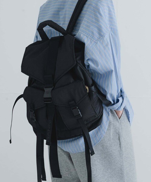 URBAN RESEARCH（アーバンリサーチ）の「GANNI　Recycled Tech Backpack（バックパック/リュック・レディース・Black・-）」の2枚目の写真