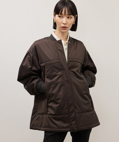 ADAM ET ROPE'(アダムエロペ)の「【WEB限定】・【定番】パフスリーブMA1(MA-1・レディース・ブラック/ダークブラウン/ブラウン・F)」の18枚目の写真