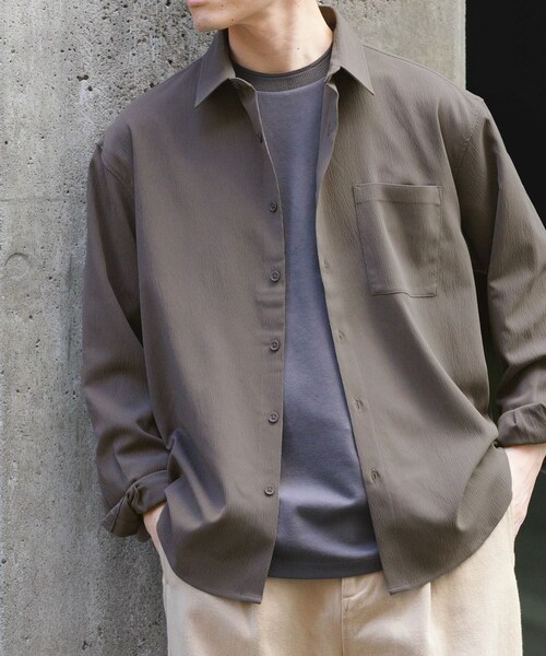 ITEMS URBANRESEARCH(アイテムズ アーバンリサーチ)の「ヨウリュウレギュラーカラー長袖シャツ(シャツ/ブラウス・メンズ・BLK/NVY/OLV/D.GRAY・M/L)」の5枚目の写真