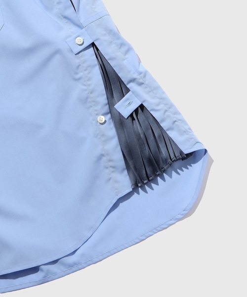 ADAM ET ROPE'（アダムエロペ）の「【KYOU/キョウ】BEAN Switching Balloon Side Pleats Shirt（シャツ/ブラウス・メンズ・ホワイト/サックス・1/2）」の19枚目の写真