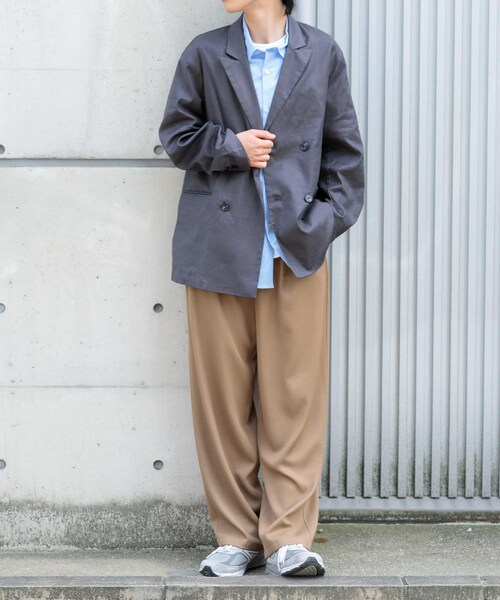 ITEMS URBANRESEARCH(アイテムズ アーバンリサーチ)の「『セットアップ対応』Linen Blend Double Jacket(テーラードジャケット・メンズ・CHA/IVO/BRN・M/L)」の16枚目の写真