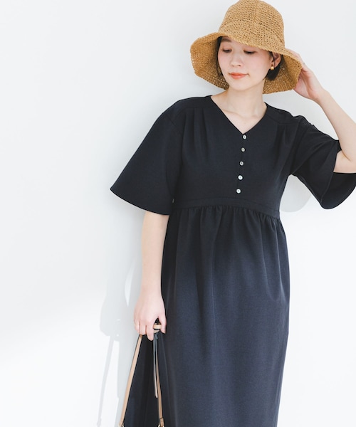 URBAN RESEARCH ROSSO（アーバンリサーチロッソ）の「『UR TECH DRYLUXE』F by ROSSO　ウエストマークワンピース（ワンピース・レディース・BEIGE/L/GRAY/NAVY・36/38）」の3枚目の写真