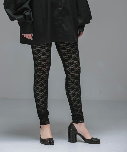 URBAN RESEARCH（アーバンリサーチ）の「ambiguous　Lace Long Leggings（レギンス/スパッツ・レディース・WHITE/BLACK・FREE）」の2枚目の写真