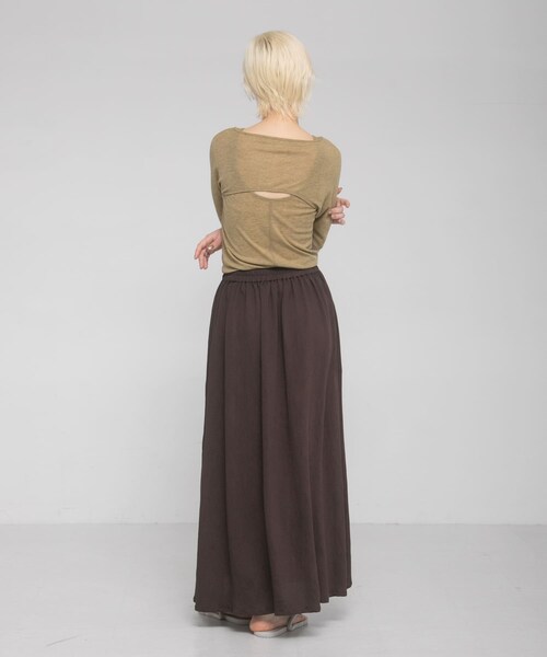 LAATO（ラート）の「drape  skirt（スカート・レディース・チョコレート/ザラメ・Free）」の8枚目の写真