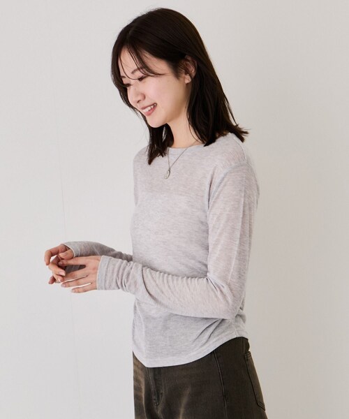 Jayro（ジャイロ）の「サイドギャザープルオーバー（Tシャツ/カットソー・レディース・ブラック/グレー/ホワイト系・M）」の12枚目の写真