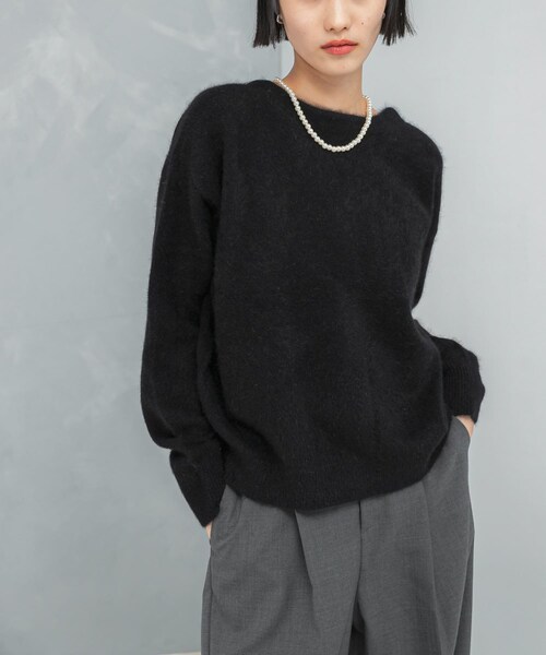 URBAN RESEARCH ROSSO（アーバンリサーチロッソ）の「エアリーニット2WAYカーディガン（カーディガン/ボレロ・レディース・G/WHITE/BEIGE/BLACK・Free）」の20枚目の写真