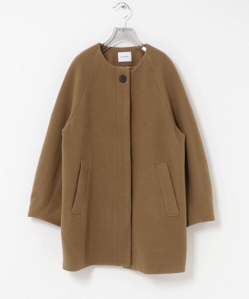 URBAN RESEARCH(アーバンリサーチ)の「スーパー100ウールモッサノーカラーコート(テーラードジャケット・レディース・ALMOND/D.NAVY・36/38)」の4枚目の写真