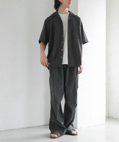 URBAN RESEARCH DOORS(アーバンリサーチドアーズ)の「FORK&SPOON シアサッカーショートスリーブシャツ(シャツ/ブラウス・メンズ・CCLxBLK/BEGxCCL・4/5)」の9枚目の写真