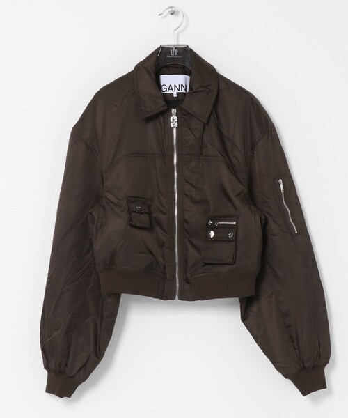 URBAN RESEARCH（アーバンリサーチ）の「GANNI　DUCHESSE NYLON BOMBER JACKET（その他アウター・レディース・DEMITASSE・36）」の4枚目の写真