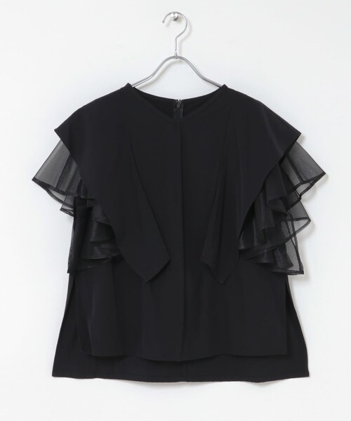 URBAN RESEARCH ROSSO（アーバンリサーチロッソ）の「ELENDEEK　MESH LAYERED SLEEVE BLOUSE（シャツ/ブラウス・レディース・O.WHT/BLK・Free）」の12枚目の写真
