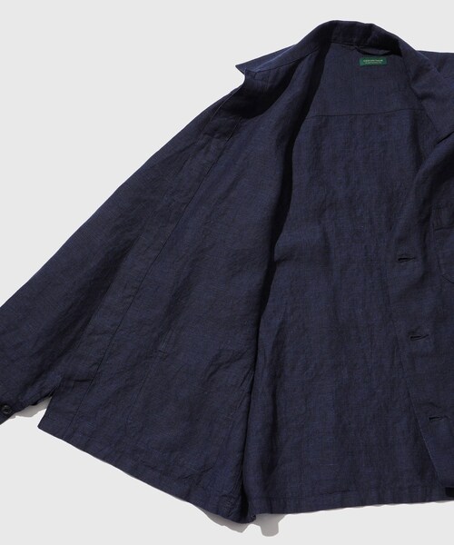 ADAM ET ROPE'(アダムエロペ)の「LINEN COVERALL(カバーオール・メンズ・ベージュ/ネイビー・L/M/S)」の16枚目の写真