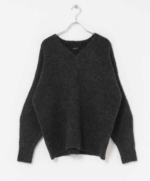 URBAN RESEARCH ROSSO（アーバンリサーチロッソ）の「『WEB限定』Vネックカーブスリーブニット（ニット/セーター・レディース・CORAL/CHARCOAL/MOCHA・Free）」の15枚目の写真