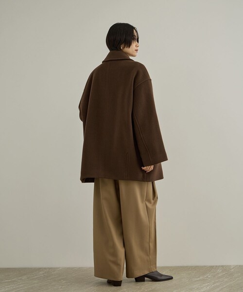 ADAM ET ROPE'(アダムエロペ)の「【WEB限定】FABRICA ダブルクロスPコート(ピーコート・レディース・グレー/ブラウン/カーキ/ネイビー・M/S)」の21枚目の写真