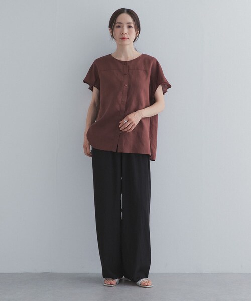 URBAN RESEARCH DOORS(アーバンリサーチドアーズ)の「『接触冷感/UVカット/吸水速乾/マシンウォッシャブル』ドライタッチリラックスパンツ(その他パンツ・レディース・BLACK/MOCHA/NAVY・S/M)」の11枚目の写真