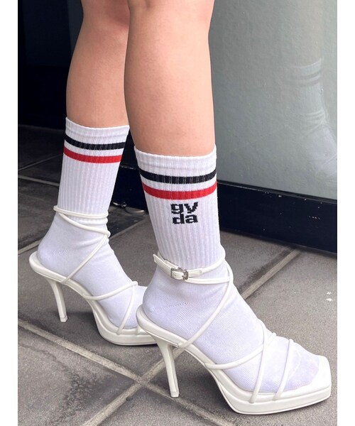 GYDA（ジェイダ）の「ラインミュールサンダル（サンダル・レディース・オフホワイト/ブラック・S/M/L）」の9枚目の写真