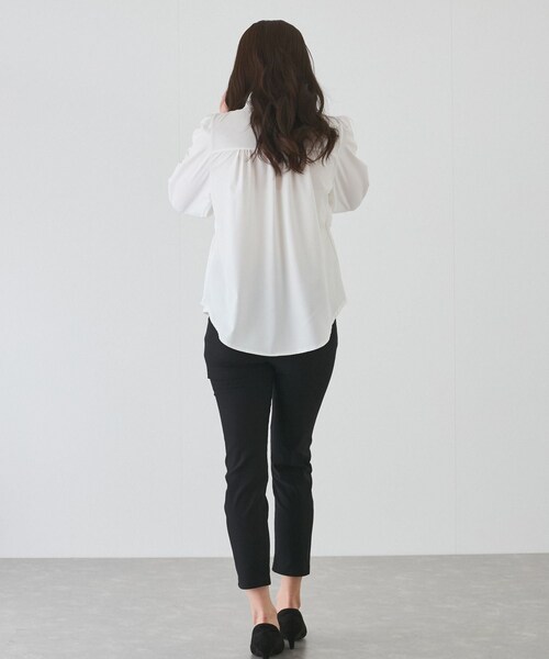 Jayro（ジャイロ）の「ギャザーブラウス　（シャツ/ブラウス・レディース・ブラック/ホワイト/ブルー・F）」の10枚目の写真