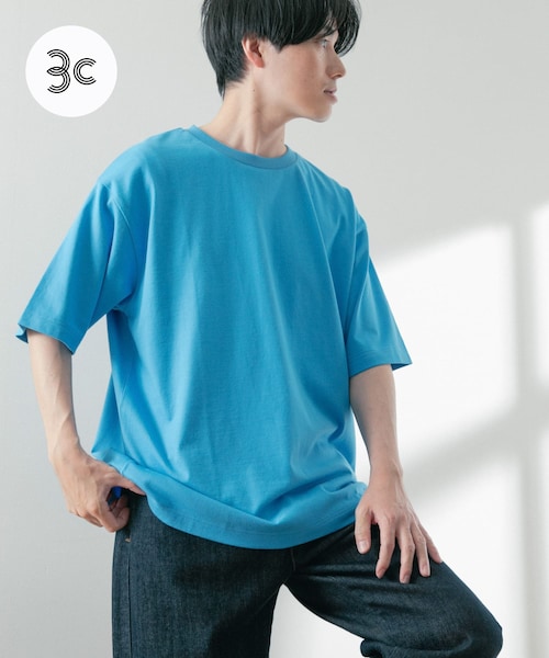 ITEMS URBANRESEARCH(アイテムズ アーバンリサーチ)の「USAコットン オーバーサイズTシャツ(Tシャツ/カットソー・メンズ・GRN/OFF/BLK/BLU/YEL・M/L)」の4枚目の写真
