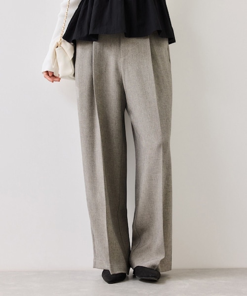 VIS（ビス）の「サマーツイードリボンベルトパンツ/UVケア・イージーケア（その他パンツ・レディース・チャコール/グレー/ベージュ系・M/S/SS）」の22枚目の写真
