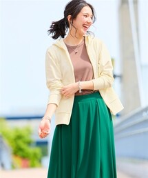 nissen | 大きいサイズ 綿100％シンプルジップアップパーカー(パーカー)