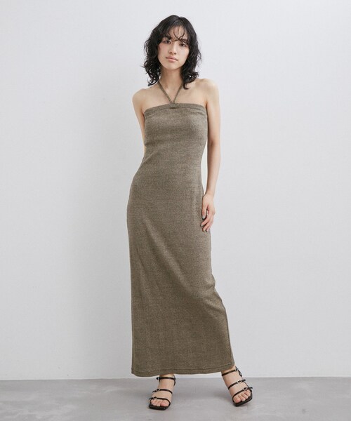 ADAM ET ROPE'(アダムエロペ)の「【Miller for ADAM ET ROPE'】Cup付 Camisole One-piece(ワンピース・レディース・ブラック/ベージュ/パープル系・F)」の12枚目の写真