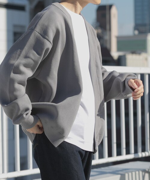 ITEMS URBANRESEARCH（アイテムズ アーバンリサーチ）の「『洗濯可/抗菌/防臭/UVカット』高機能リブニットカーディガン+インナー セット（ニット/セーター・メンズ・BLK/BLU/BEG/GRY・M/L）」の17枚目の写真