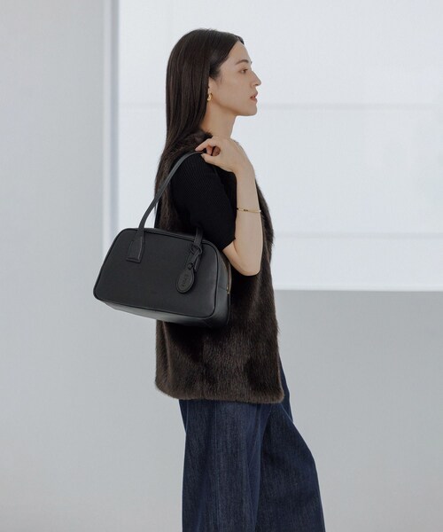 ROPE'(ロペ)の「【E'POR】TWO BOSTON BAG Medium/撥水・26AW新型(ハンドバッグ・レディース・ブラック/ダークブラウン・F)」の11枚目の写真