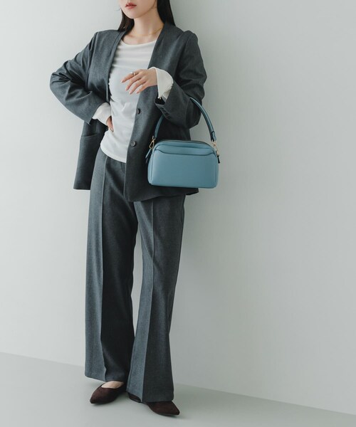 RODE SKO（ロデスコ）の「フロントポケットショルダーバッグ（ショルダーバッグ・レディース・BLACK/BEIGE/BLUE/GRAY・One）」の22枚目の写真