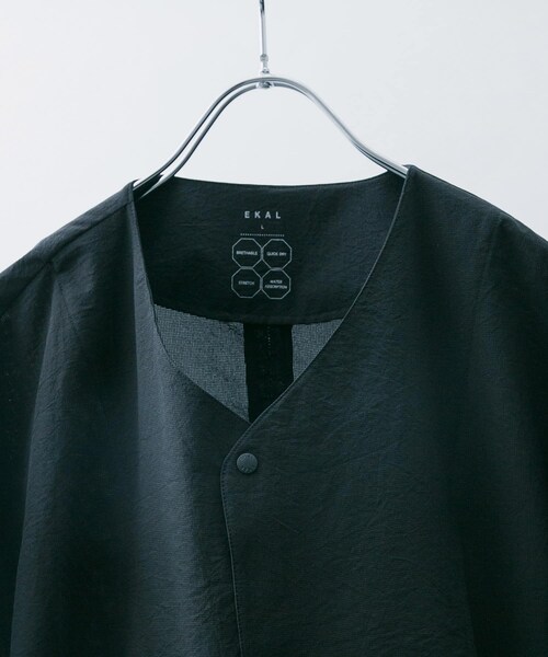 EKAL(エカル)の「『吸水速乾/通気性/軽量』DOT AIR NO COLLOR CARDIGAN(カーディガン/ボレロ・メンズ・ネイビー/ブラック/ブリック・M/L)」の17枚目の写真