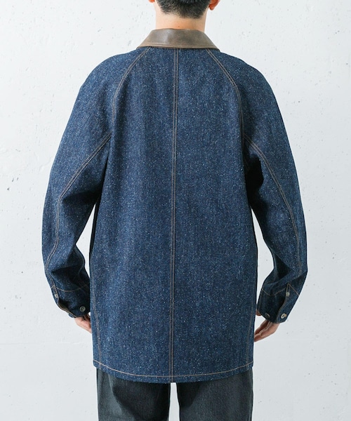 URBAN RESEARCH（アーバンリサーチ）の「Cale　コットンシルクデニムカバーオール（カバーオール・メンズ・Blue・3/4）」の3枚目の写真