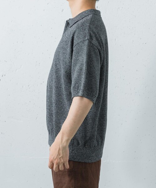 URBAN RESEARCH（アーバンリサーチ）の「crepuscule　Co/Ra Moss Stitch Skipper（ニット/セーター・メンズ・D.GREEN/H GRAY/BLACK・1/2）」の10枚目の写真