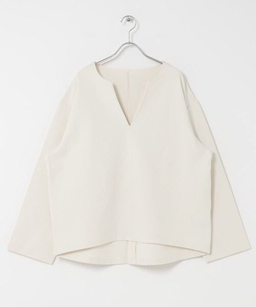 SENSE OF PLACE by URBAN RESEARCH（センスオブプレイスバイアーバンリサーチ）の「スキッパールーズトップ（その他トップス・レディース・IVORY/CAMEL/CHARCOAL・one）」の11枚目の写真