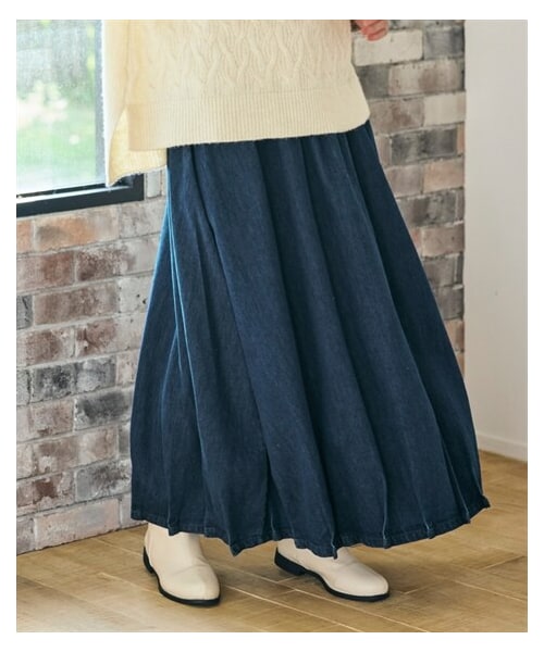 nissen（ニッセン）の「＜大きいサイズ＞デニムバルーンスカート（スカート・レディース・インディゴ/ブルー・L/LL/3L/4L/5L/6L/8L/10L）」の7枚目の写真