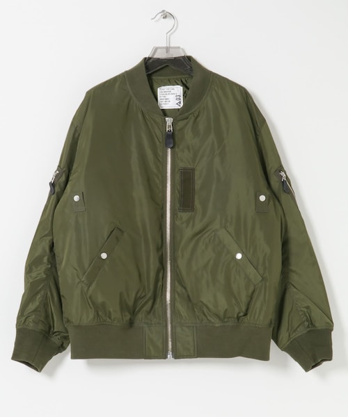 URBAN RESEARCH(アーバンリサーチ)の「phenix ULTRALIGHT MOD MA-1 JACKET(MA-1・メンズ・KHAKI/BLACK・3/4)」の2枚目の写真