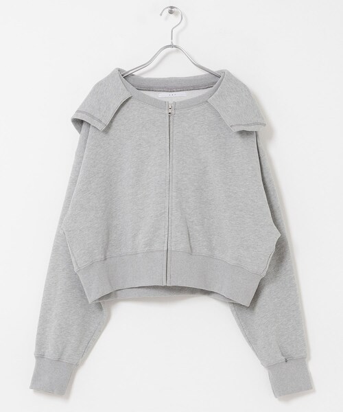 KBF（ケイビーエフ）の「セーラーライククロップドパーカー（パーカー・レディース・NAVY/OATMEAL/TOP GRAY・One）」の11枚目の写真