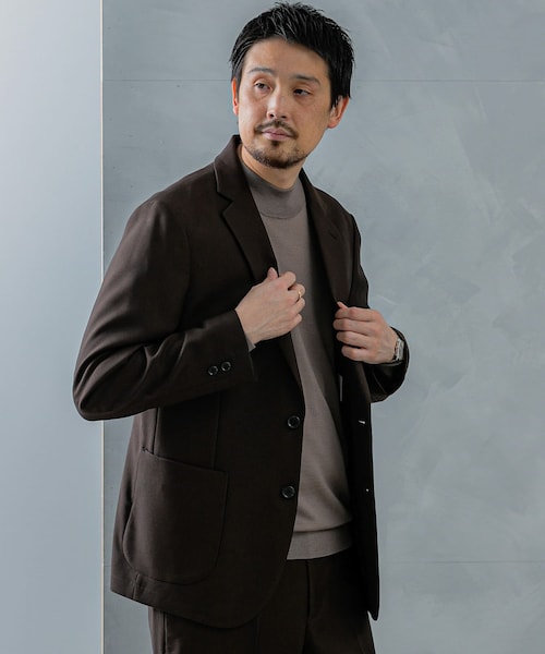 URBAN RESEARCH DOORS(アーバンリサーチドアーズ)の「LIFE STYLE TAILOR ウールライクツイルコンフォータブルジャケット(テーラードジャケット・メンズ・KHAKI/NAVY/BROWN・S/M/L/XL)」の1枚目の写真